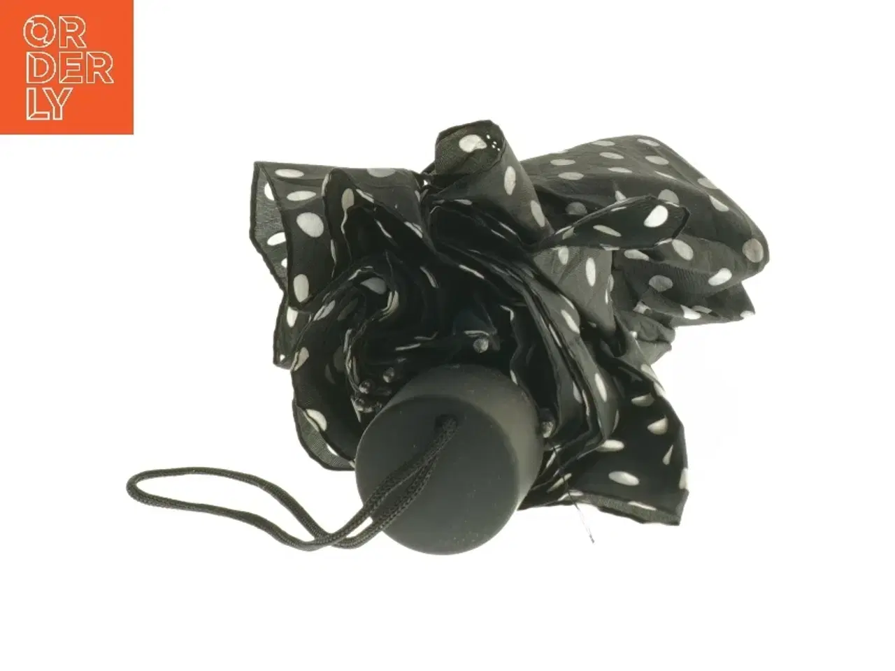 Billede 2 - Foldbar paraply med polkaprikker