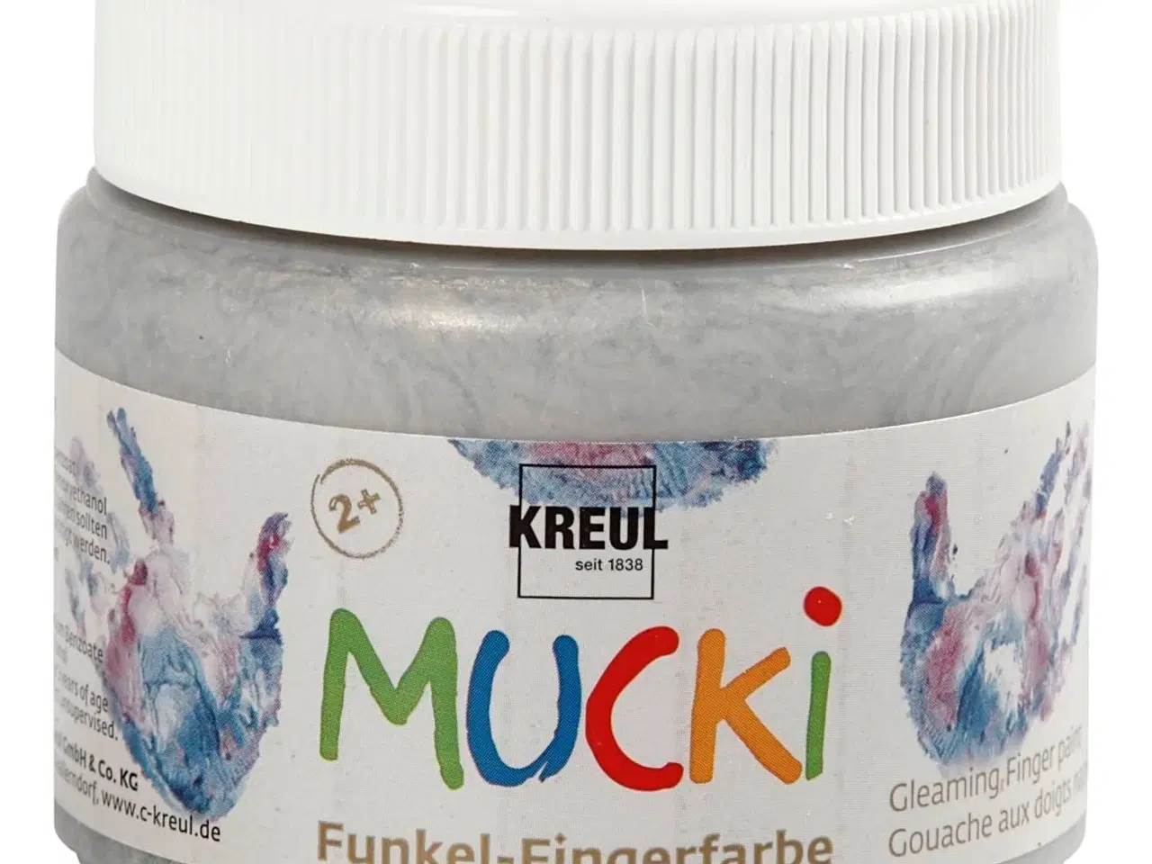 Billede 1 - Mucki Fingermaling Metal Sølv 150ml - Kreativ Leg