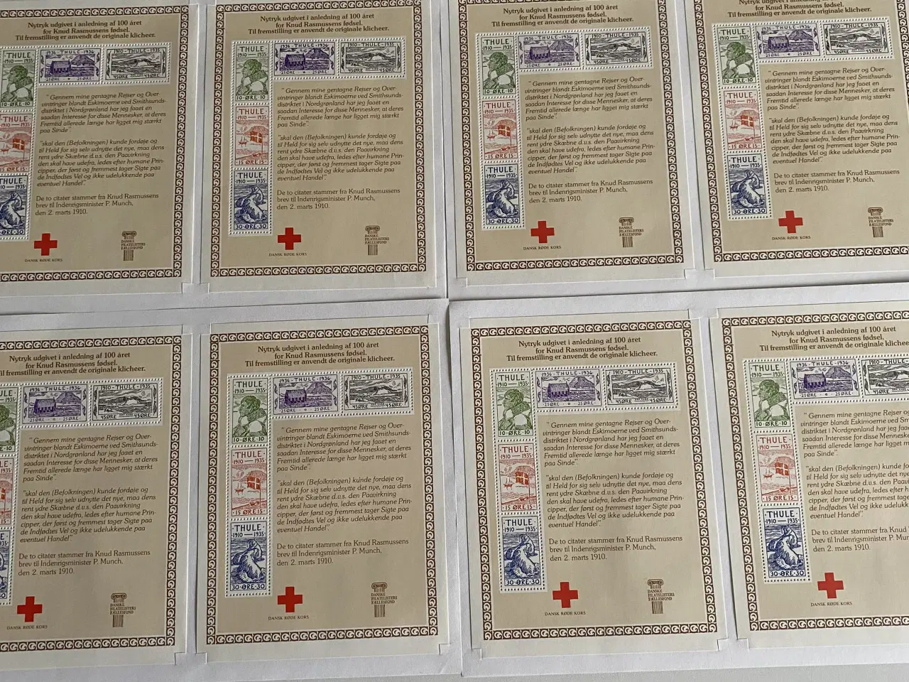 Billede 1 - Thule - Miniark sæt postfrisk 1 til 8 plus 4 andre