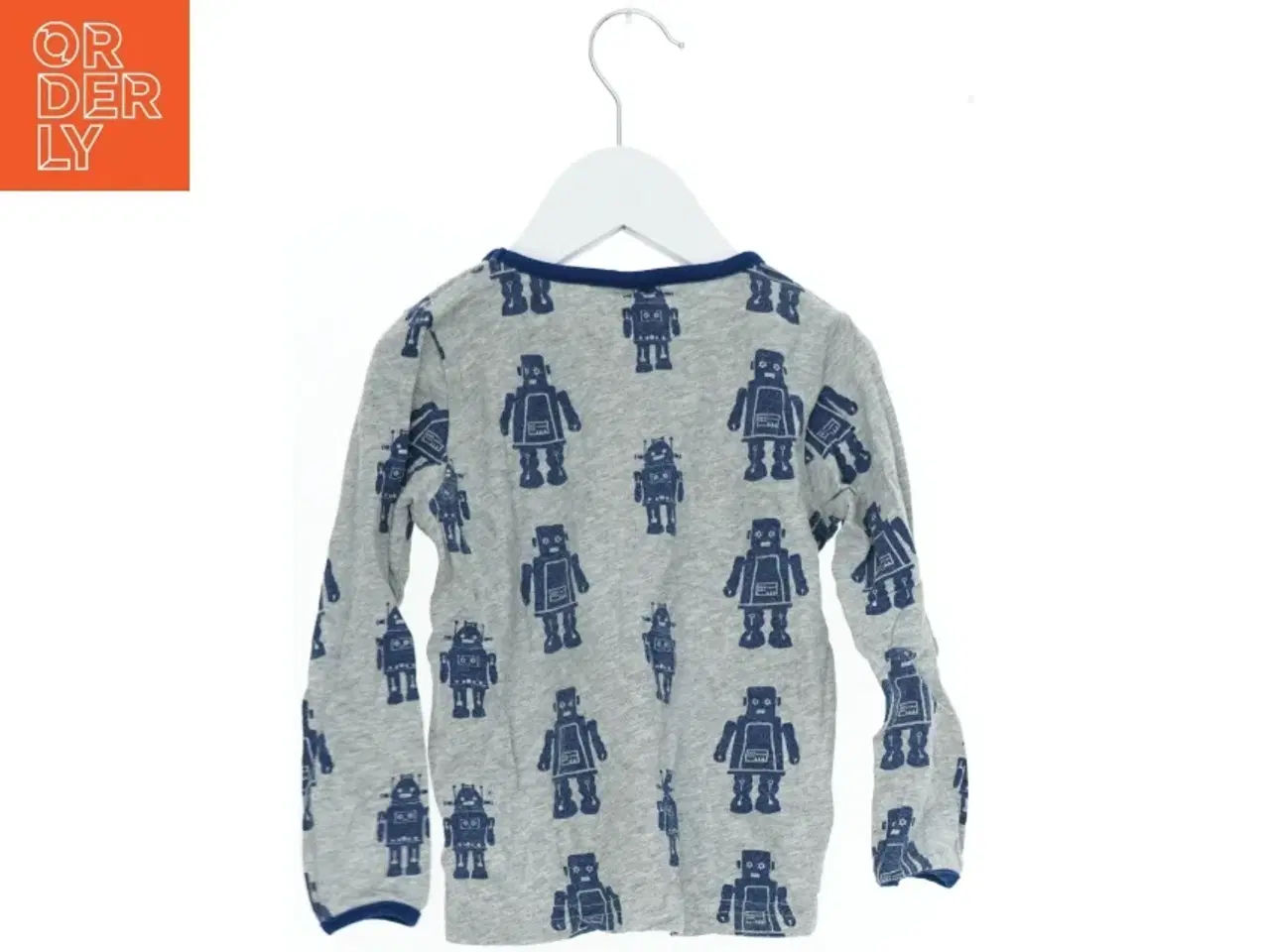 Billede 2 - Langærmet T-shirt med robotprint fra Småfolk (str. 98)