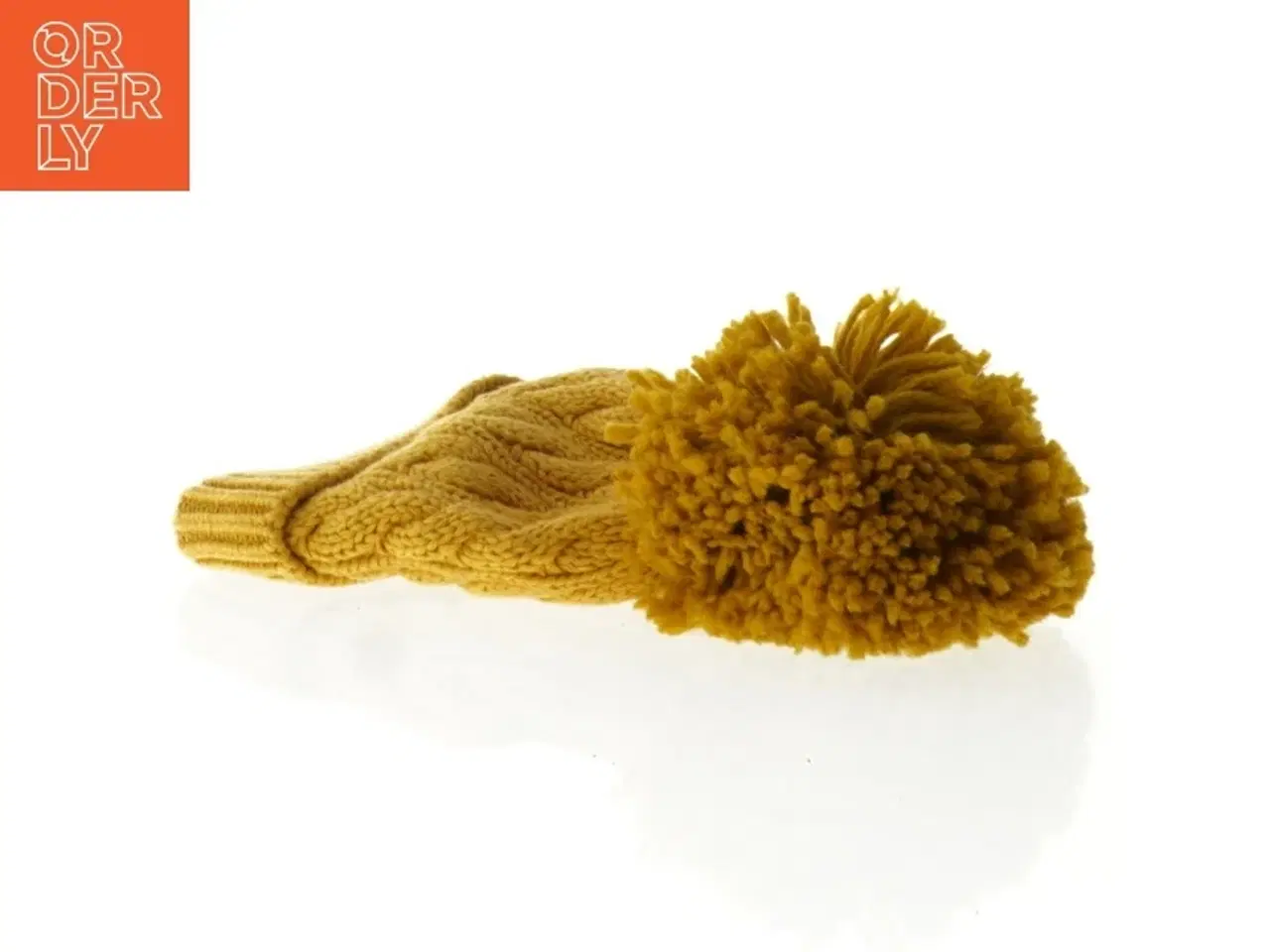 Billede 5 - Gul strikket hue med pompon fra Next (str. 6 mdr)