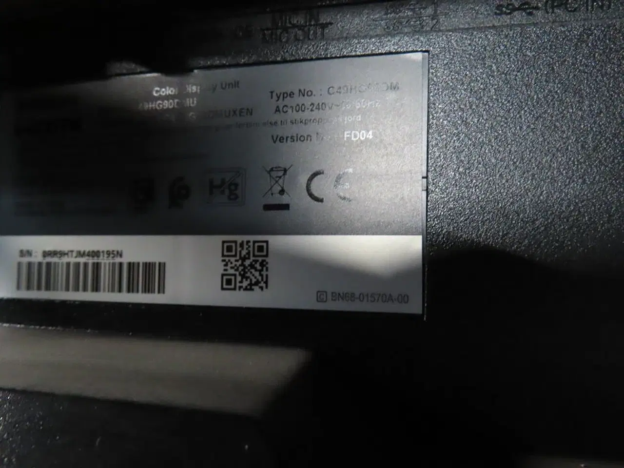 Billede 5 - 49" wide monitor, SAMSUNG C49HG90DMU