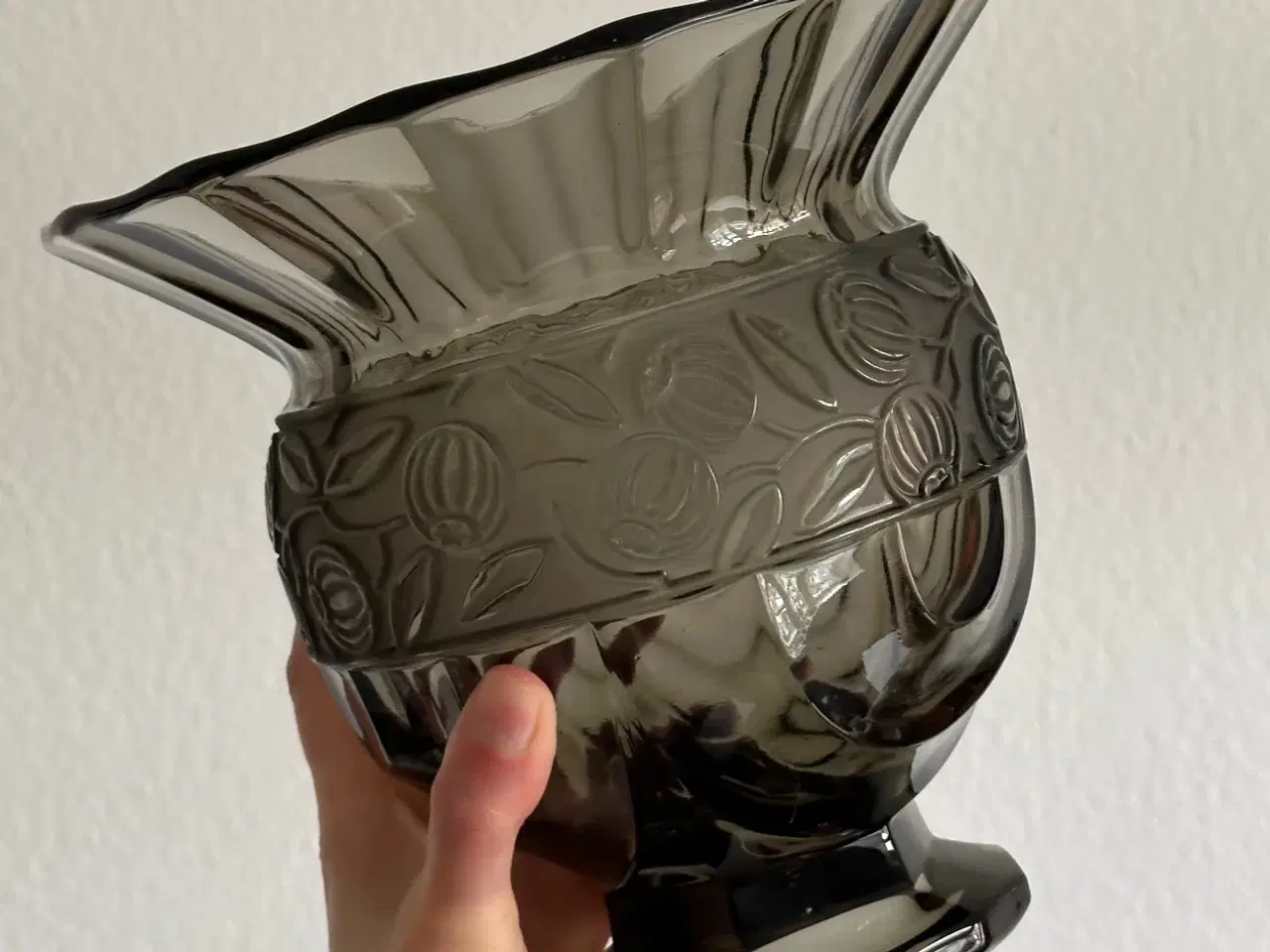 Billede 6 - Stor, røgfarvet vase