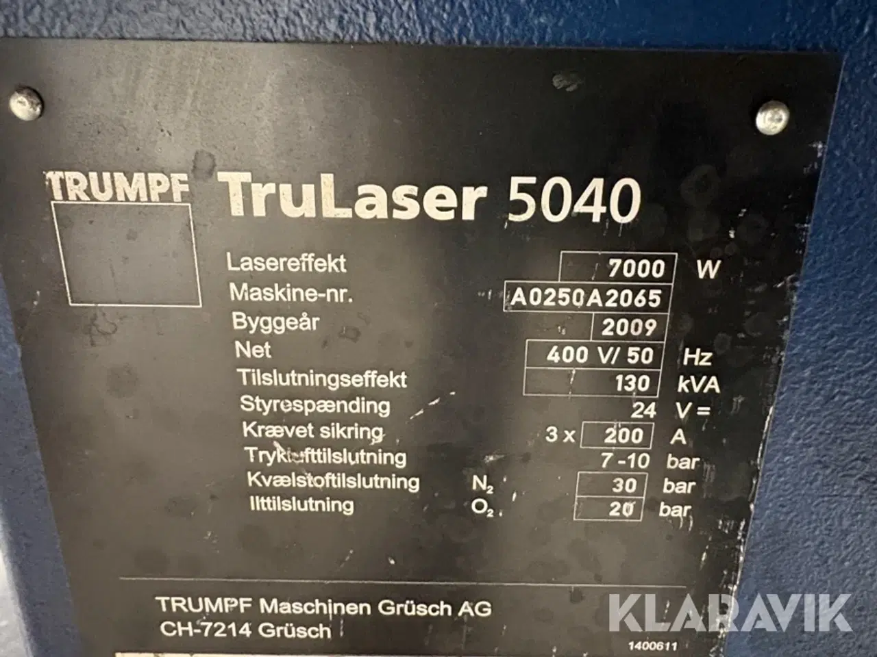 Billede 6 - Komplet Laserskærer anlæg Trumpf TruLaser 5040, TruFlow 7000