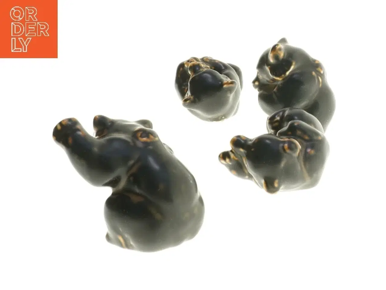 Billede 2 - Stentøjs figurer af bjørne (str. 4 stk 9 cm) fra Royal Copenhagen