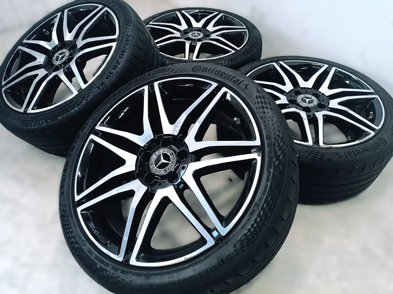 Billede 2 - 5x112 19" ET48 nav 66,6ø Mercedes sommersæt inkl.T