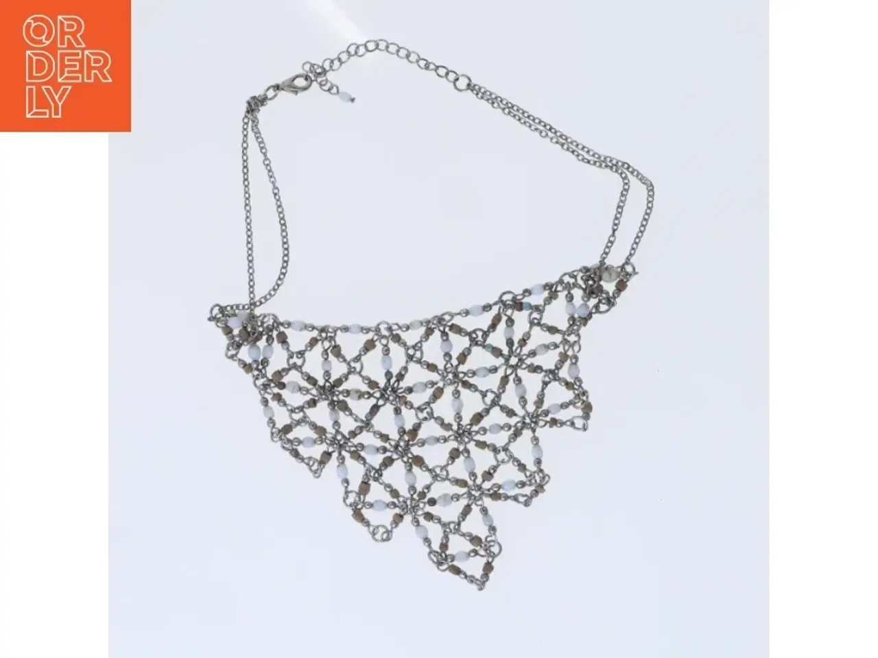 Billede 2 - Metalisk halskæde (str. 39,5 cm)