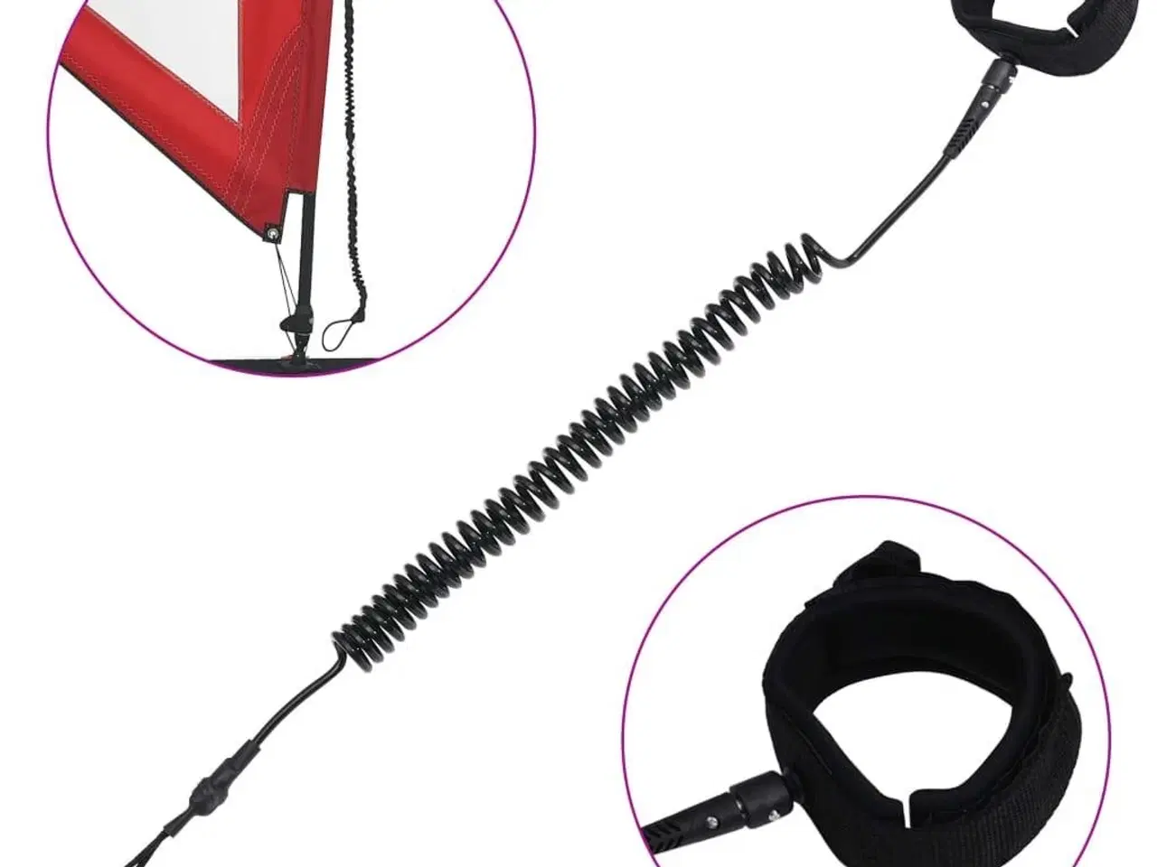 Billede 2 - Spiralline til SUP 10 tommer sort