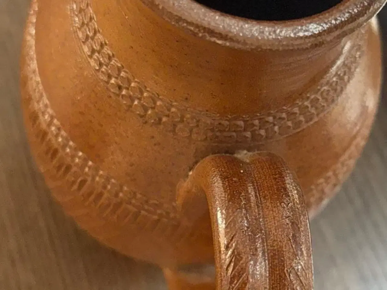 Billede 4 - Dekorativ Fransk håndlavet stentøjskande