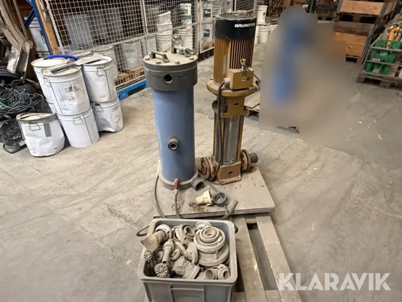 Billede 4 - Pumpe Grundfos CR16-80 med DVS Vandteknik patronfilter og diverse fittings
