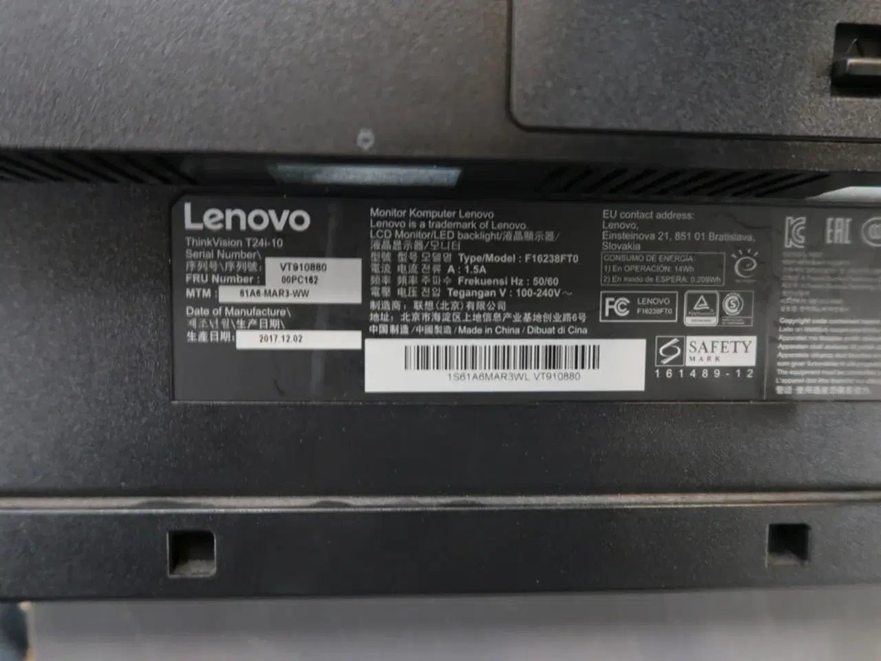 Billede 2 - PC Skærm LENOVO THINKVISION T24i-10