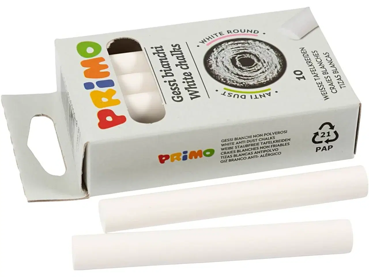 Billede 1 - Hvidt Tavlekridt 10 stk. - 8 cm, 10 mm diameter