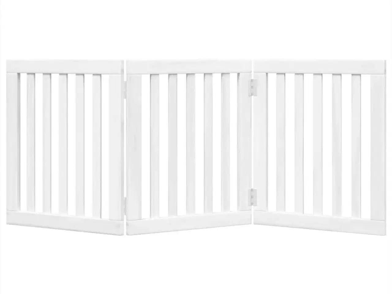 Billede 4 - Hundelåge 3 paneler 150 cm foldbar poppeltræ hvid