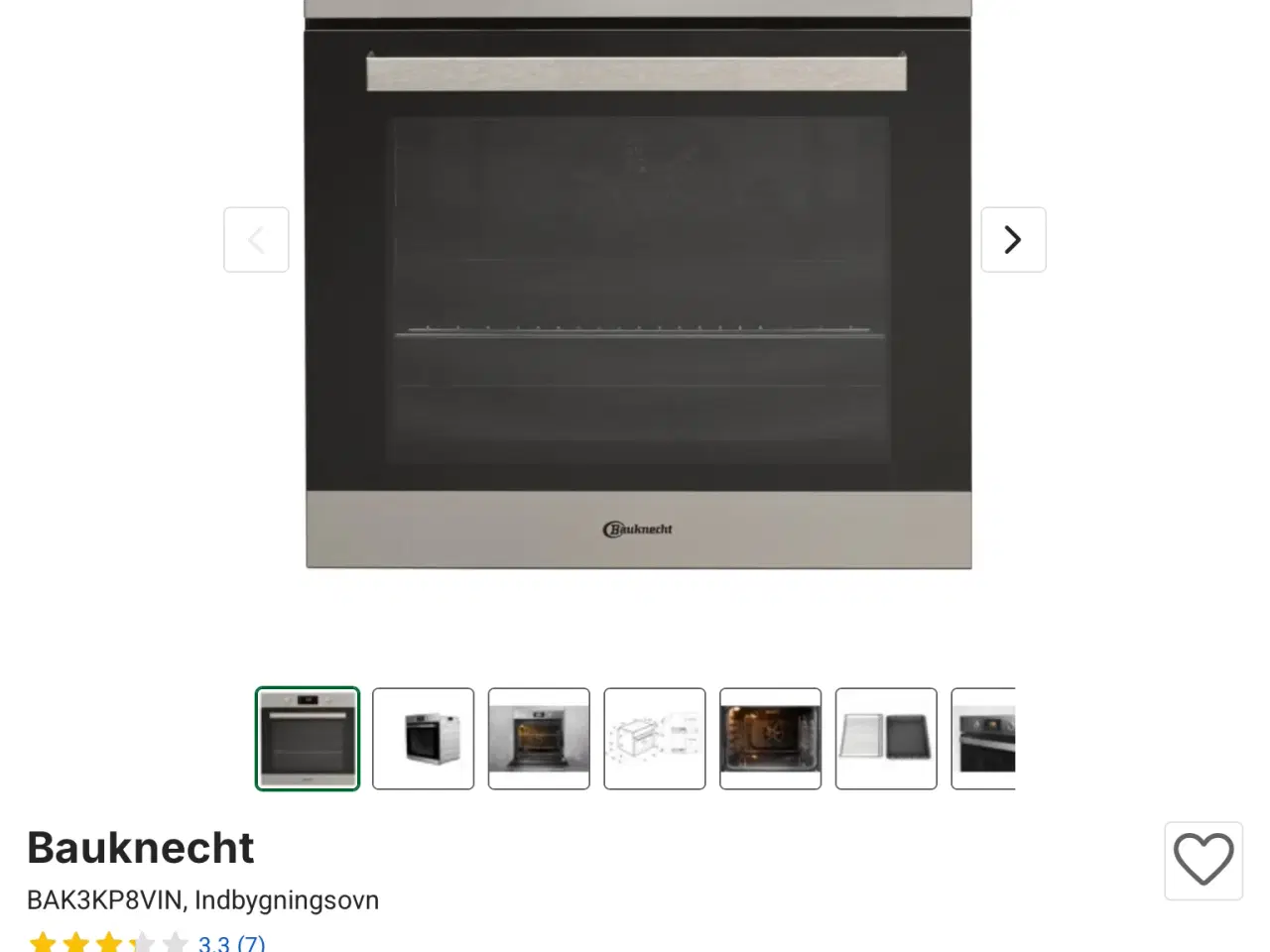 Billede 1 - Bauknecht indbygningsovn