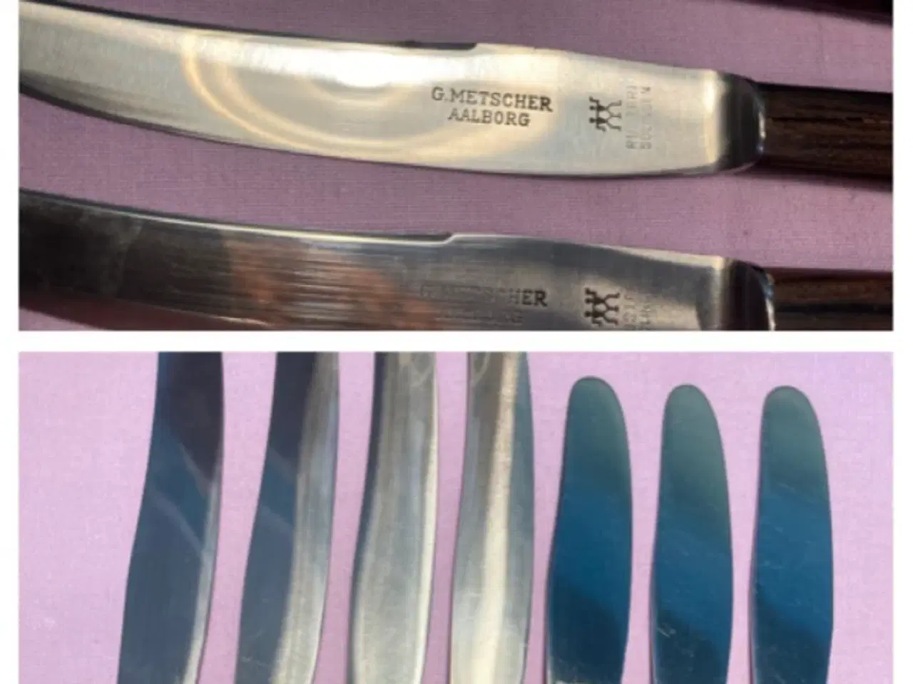 Billede 2 - Smørknive med teaktræsskaft