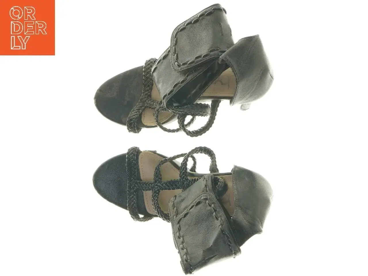 Billede 6 - Sorte stiletter med flettede detaljer fra Joy (str. 36 )