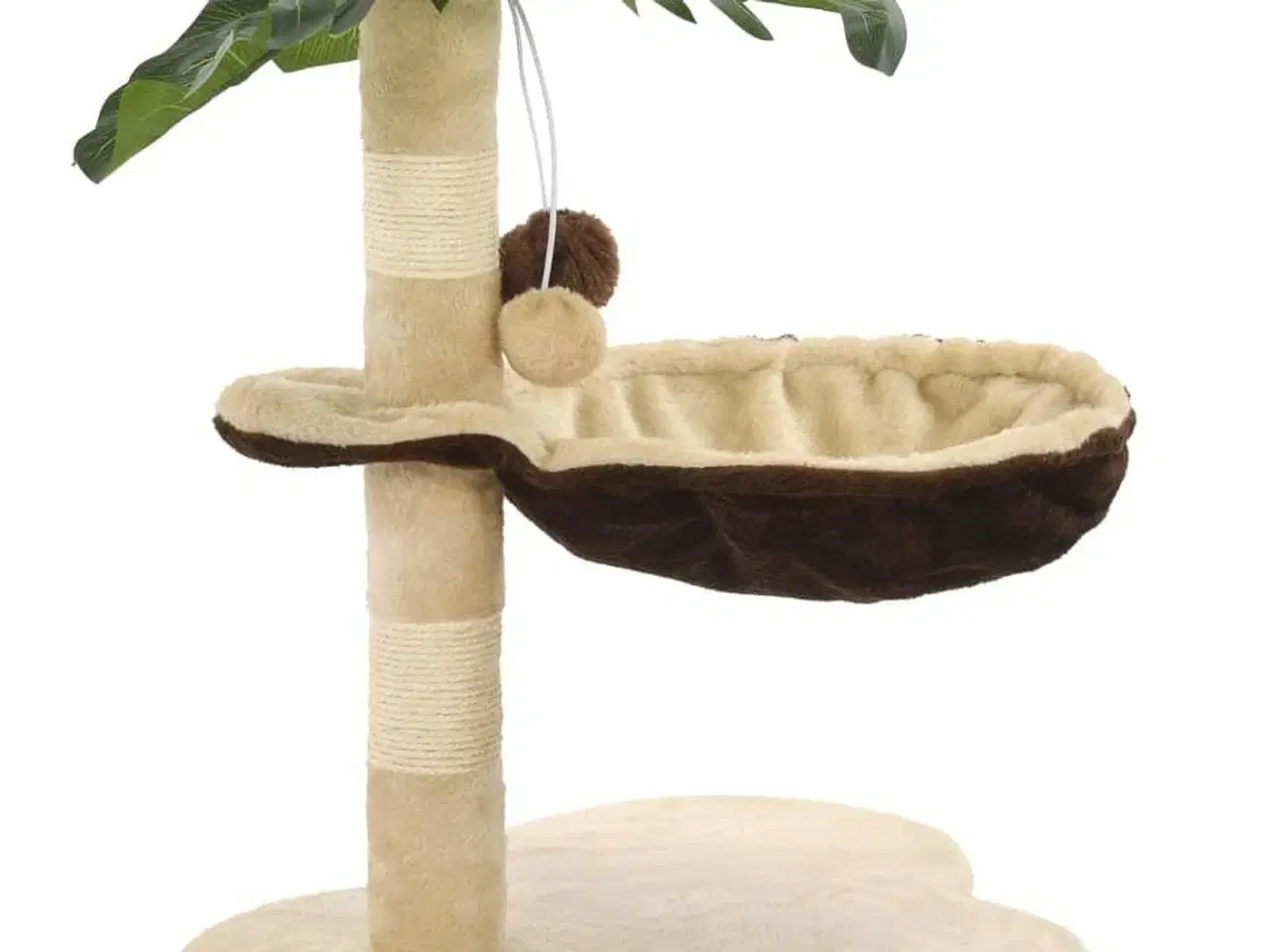 Billede 2 - Kradsetræ til katte med sisal-kradsestolper 50 cm beige og brun