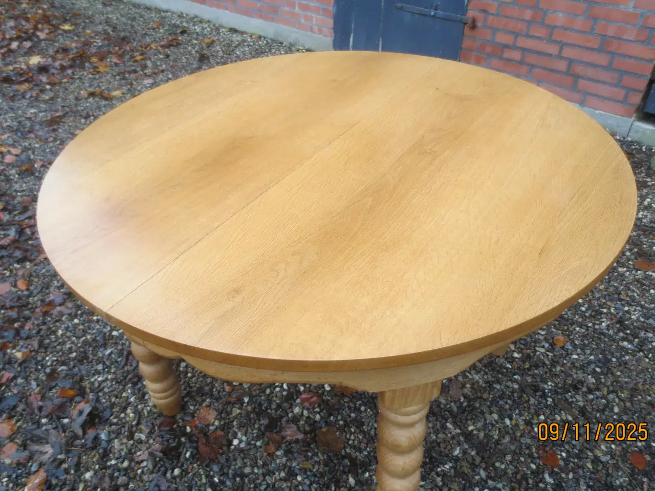 Billede 3 - 1 stk Rundt Rosengaard Egetræs bord Massiv