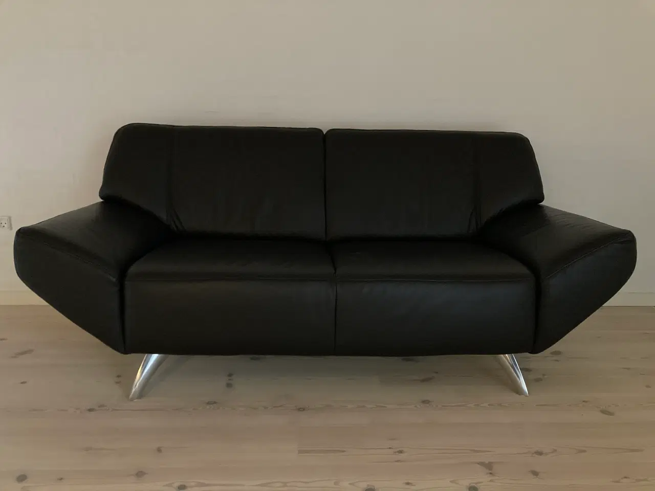 Billede 1 - Læder Sofa & - lænestole med tilhørende skamler