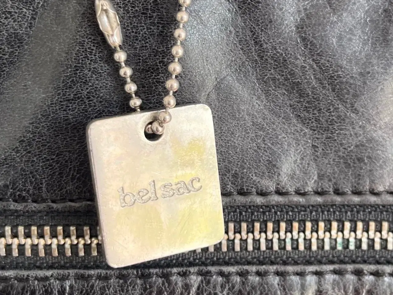 Billede 6 - Sort læder skuldertaske fra Belsac