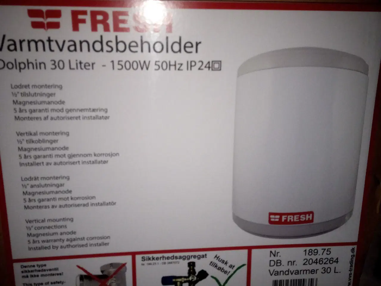 Billede 2 - Varmtvandsbeholder