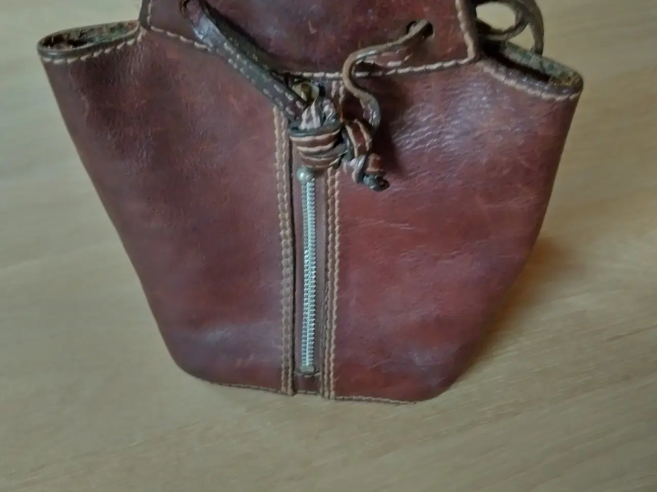 Billede 1 - Brun lædertaske 