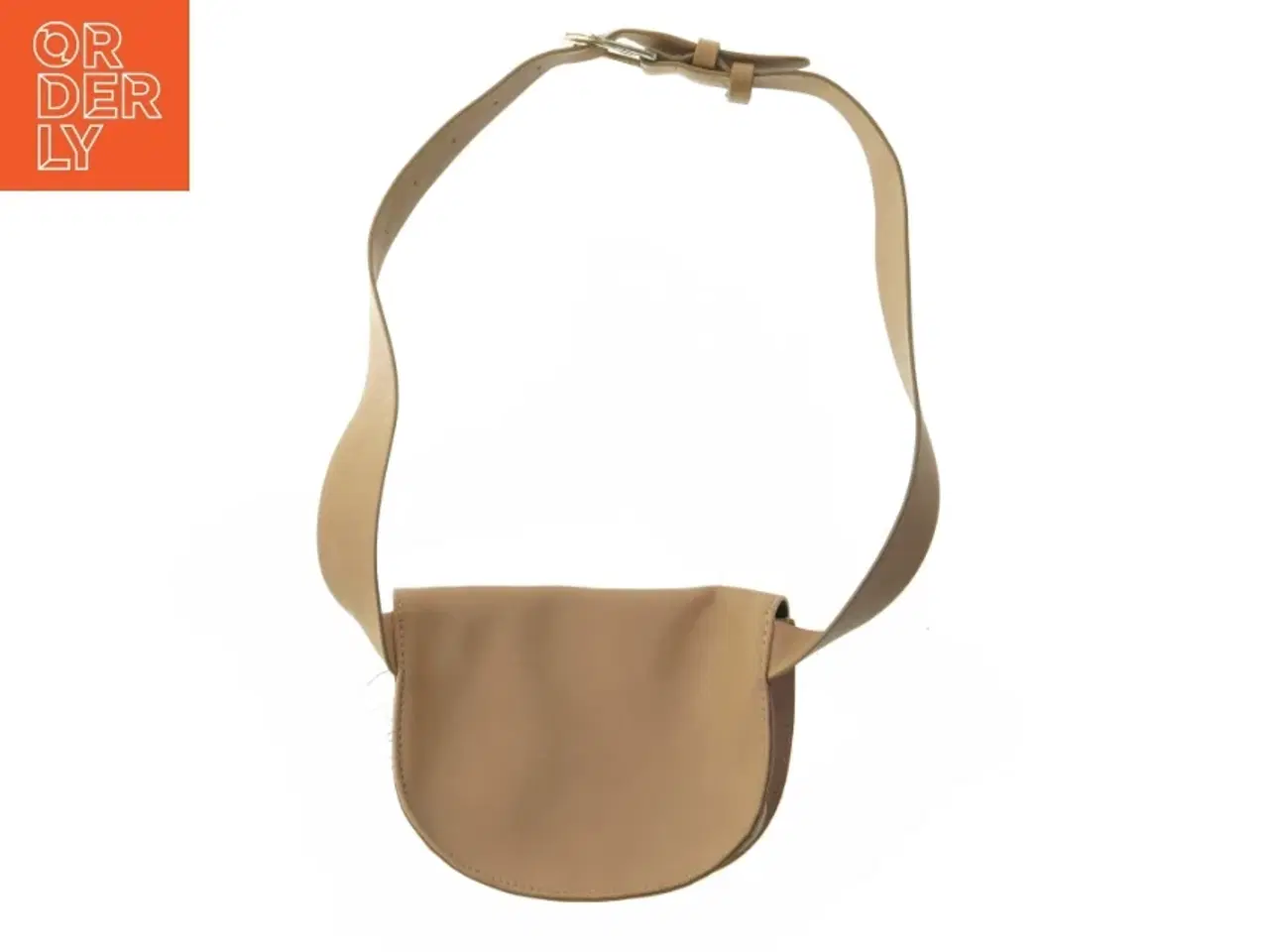 Billede 2 - Beige læder taske (str. 17,5x14 cm)