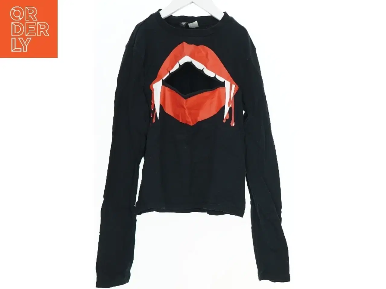 Billede 1 - Langærmet t-shirt med tryk fra H&M (str. S)