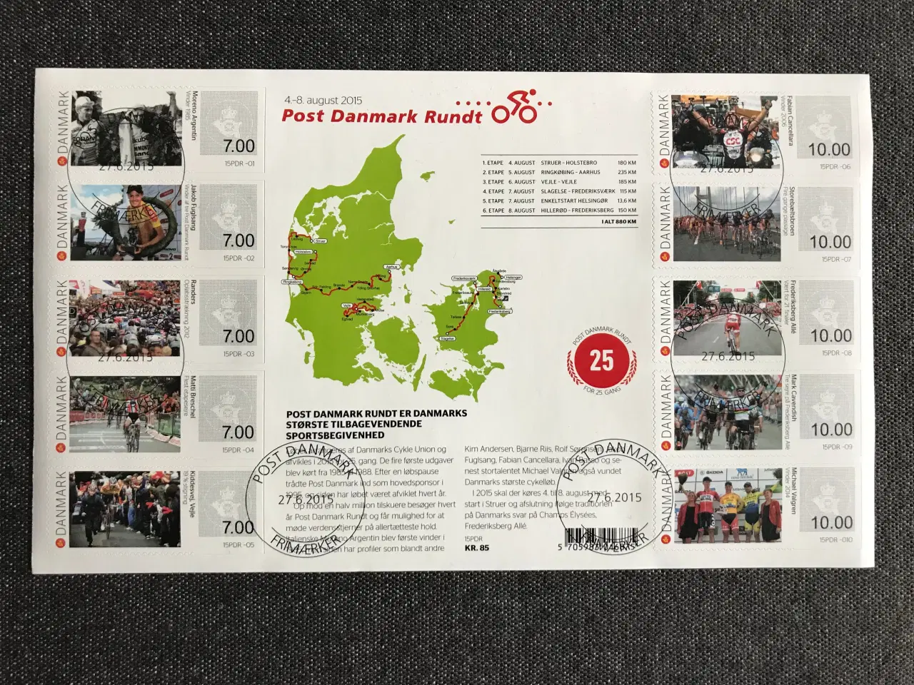 Billede 1 - Danmark anledningsmærker - Postdanmark rundt 2015