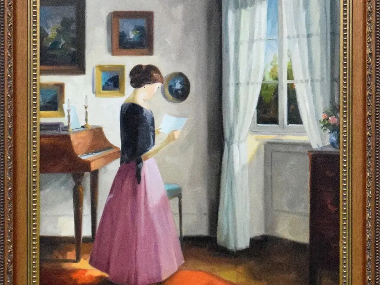 Billede 1 - Maleri af Bente Berg (f. 1931-)