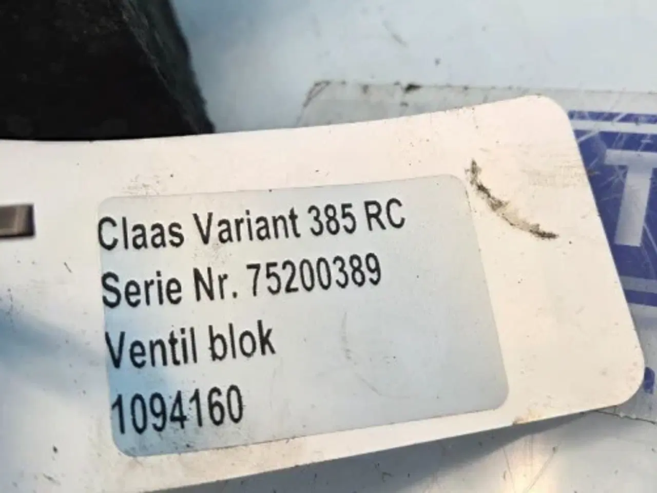 Billede 5 - Claas Variant 385 Hydraulikventil 1094160