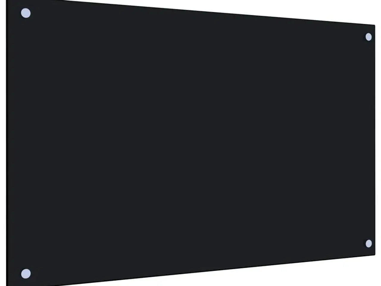 Billede 2 - Stænkplade 80x50 cm hærdet glas sort