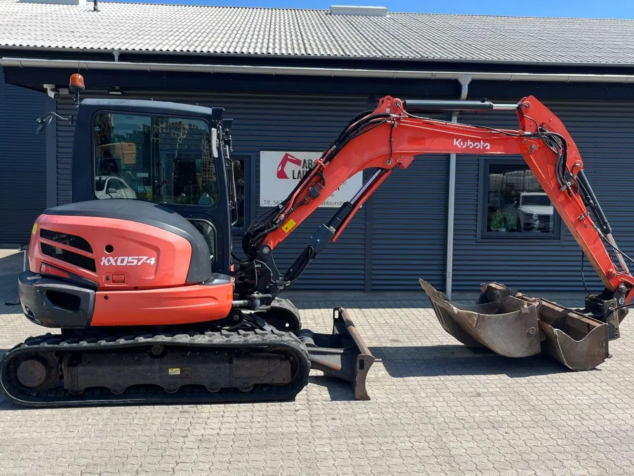 Billede 1 - Kubota KX057-4 hydraulisk Hydrema fæste Kipbar planerskovl og 2 graveskovle