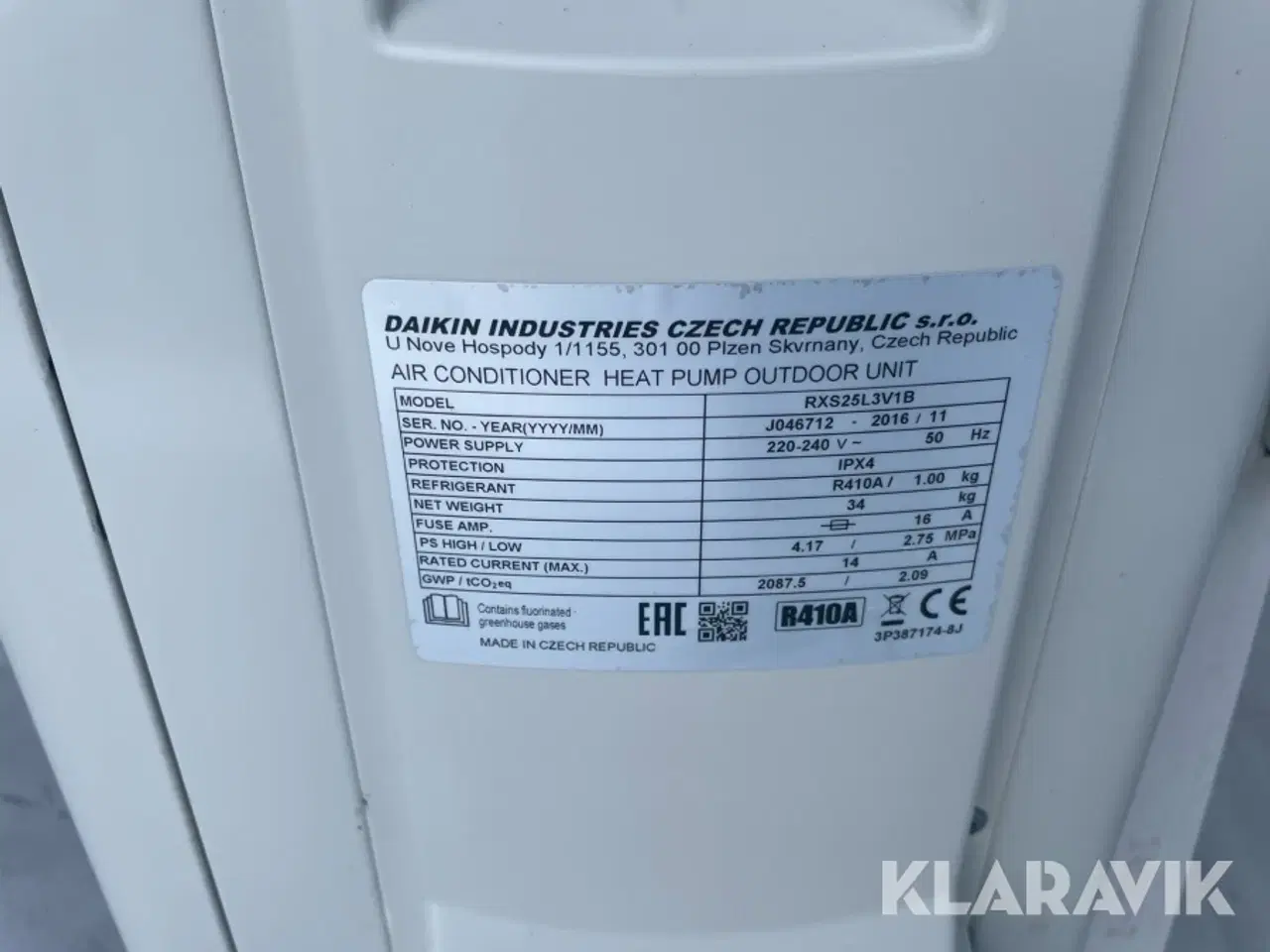 Billede 11 - Varmepumpe Daikin RXS25L3V1B & FVXS25FV18
