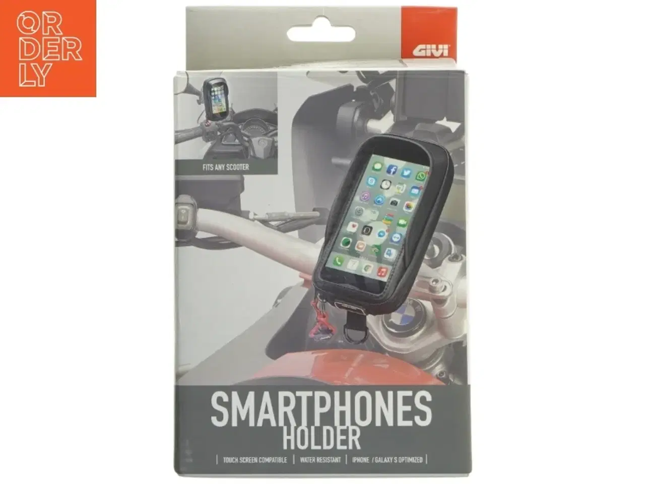 Billede 1 - Give Smartphoneholder til mc, cykel og knallert (str. 20x12 cm)