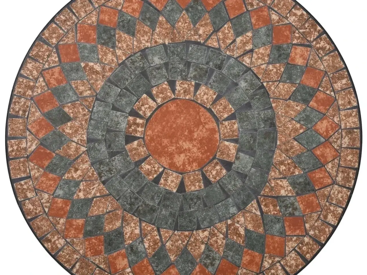 Billede 7 - Bistrobord med mosaikdesign keramisk 60 cm orange/grå
