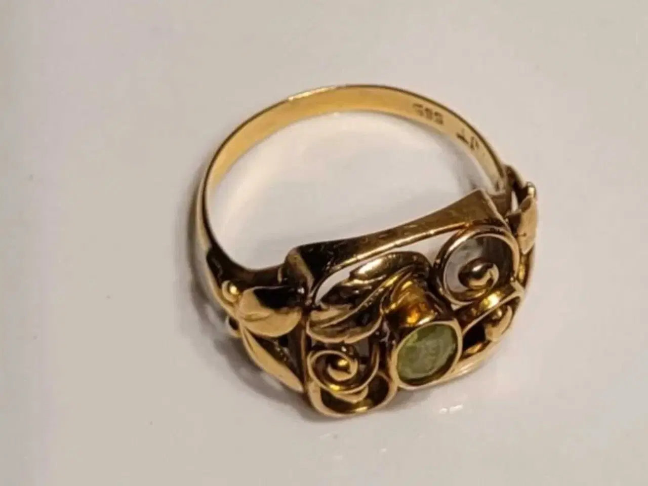 Billede 4 - Gudesmuk antik vintage guldring str. 17,3