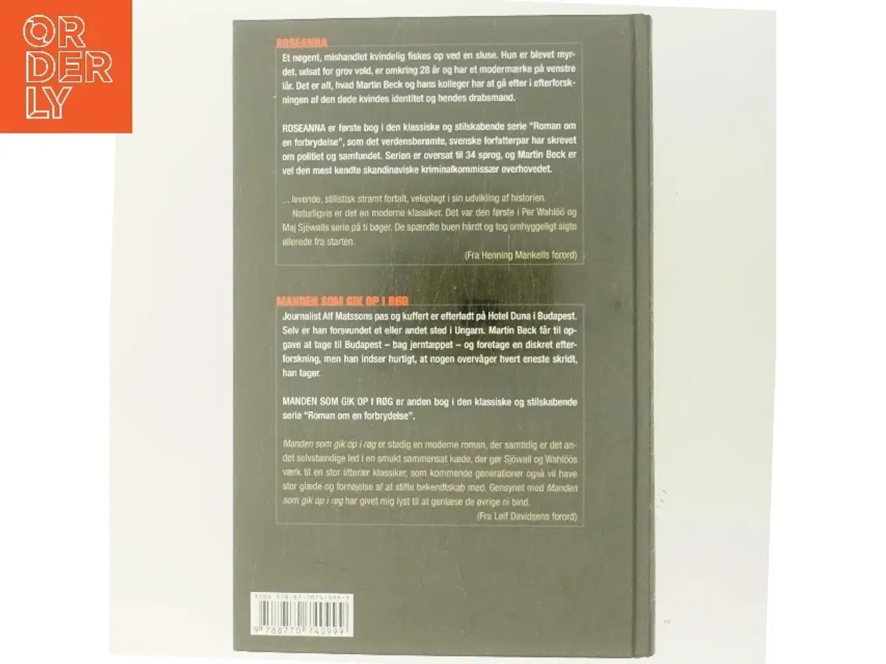 Billede 3 - Roseanna : Manden som gik op i røg (Ved Bjarne Nielsen) (Bog)