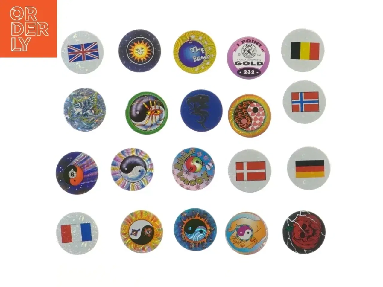 Billede 1 - Laser Caps samleobjekter (str. 20 stk 4,5 cm)