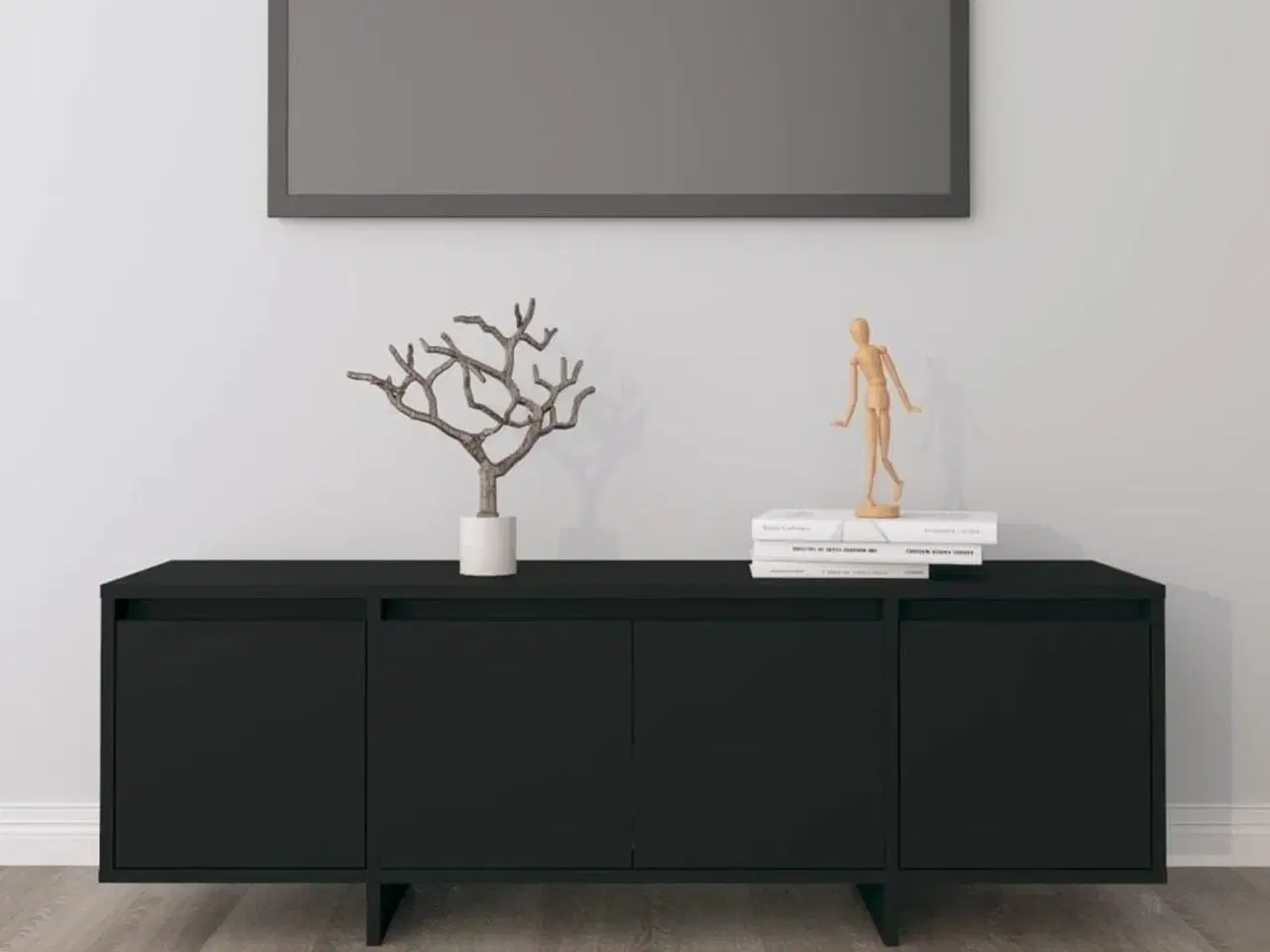 Billede 1 - Tv-bord 120x30x40,5 cm spånplade sort