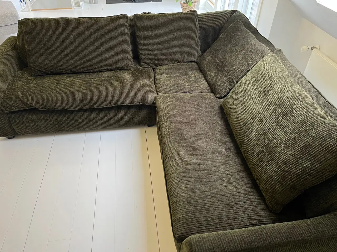 Billede 3 - Sofa - Heaven Hjørnesofa. Grøn fløjls sofa. 
