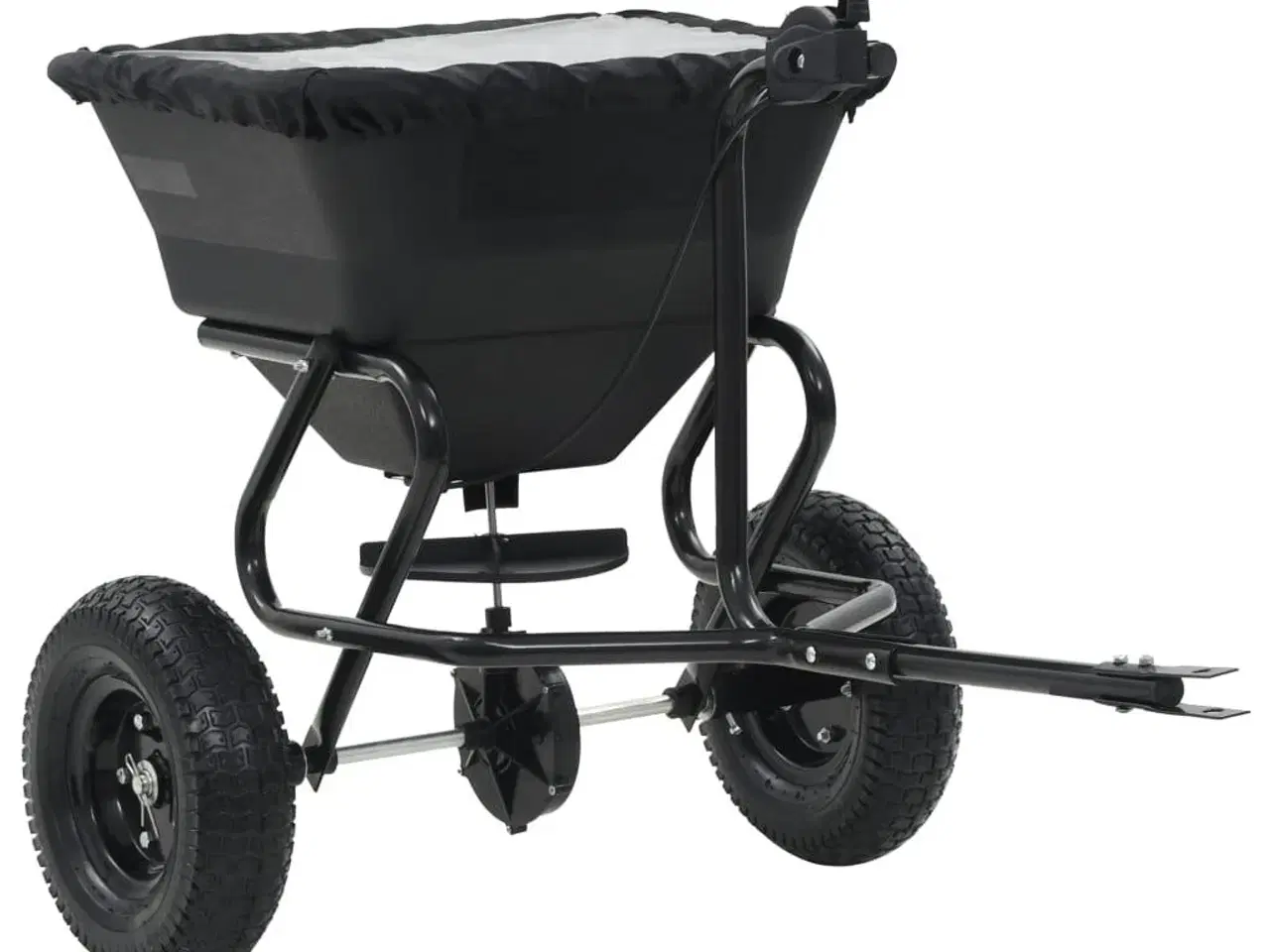 Billede 3 - Saltspreder strøtrækvogn PVC og stål 125 x 74 x 79 cm 45 l