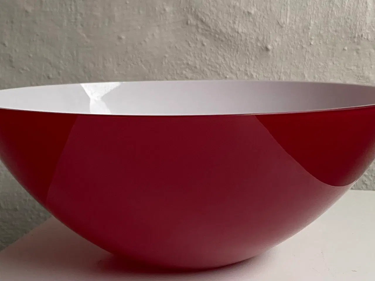 Billede 8 - Holmegaard glasskål- rød/hvid
