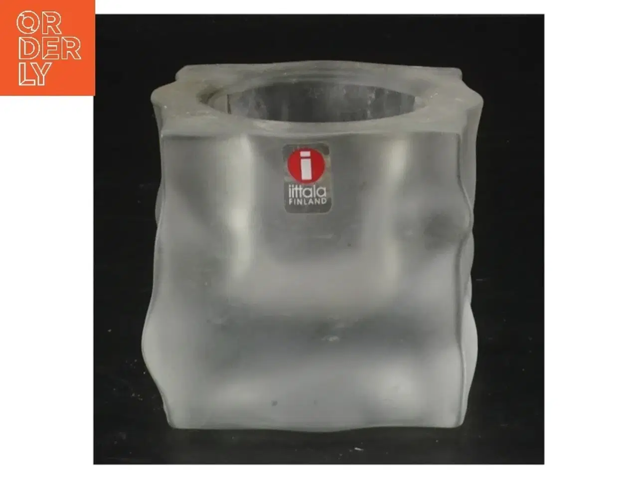 Billede 1 - Glaskunst lysestage fra ittalla  (str.  7x7x6 cm)