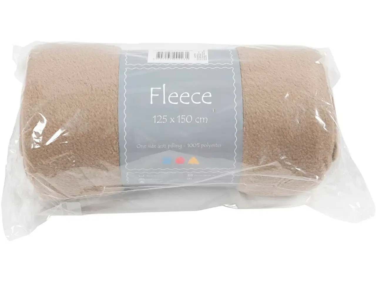 Billede 1 - Fleece, L: 125 cm, B: 150 cm, 200 g, grå, 1 stk.