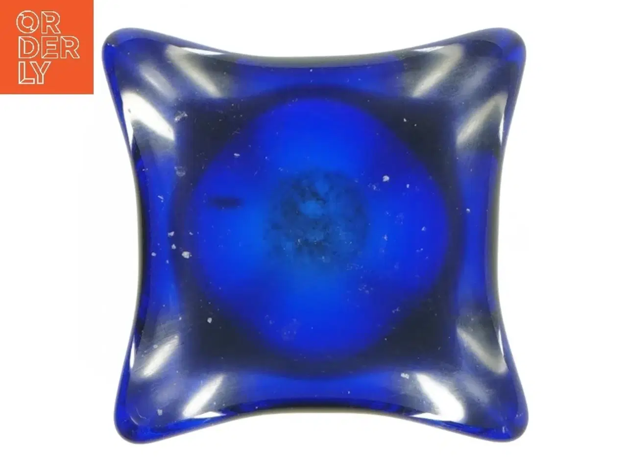 Billede 3 - Smuk Blå glasvase (str. 30 cm)