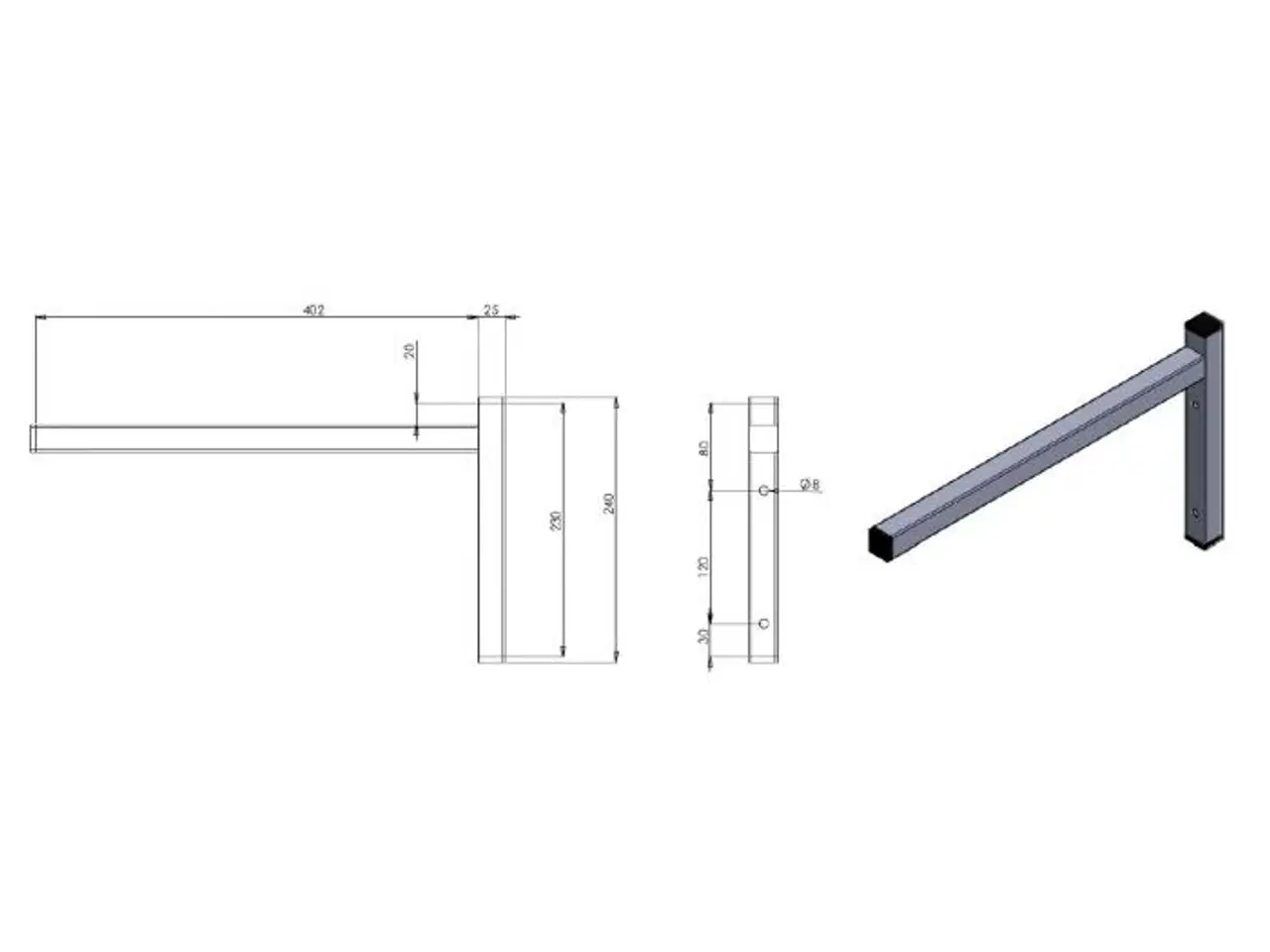 Billede 2 - Hylde holder – enkelt – 2 kg 