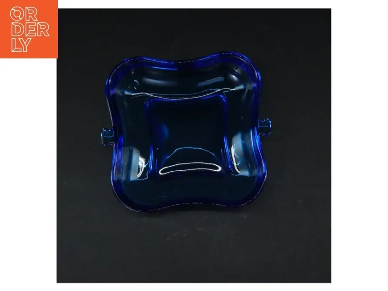 Billede 2 - Blåt glasfad (str. 17,5 cm)