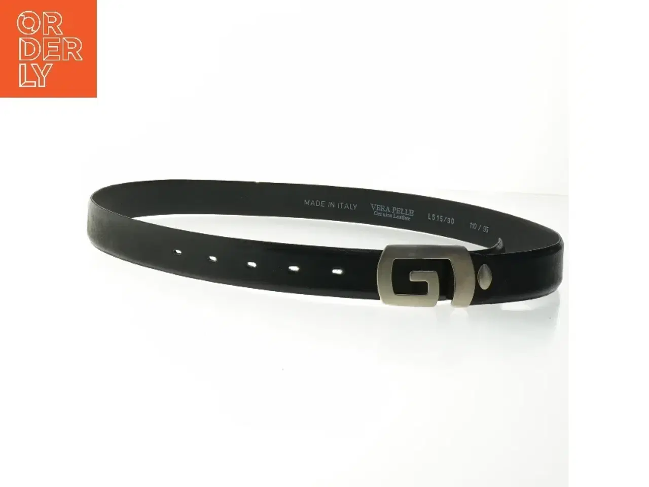 Billede 1 - Sort læderbælte (str. 110 cm)