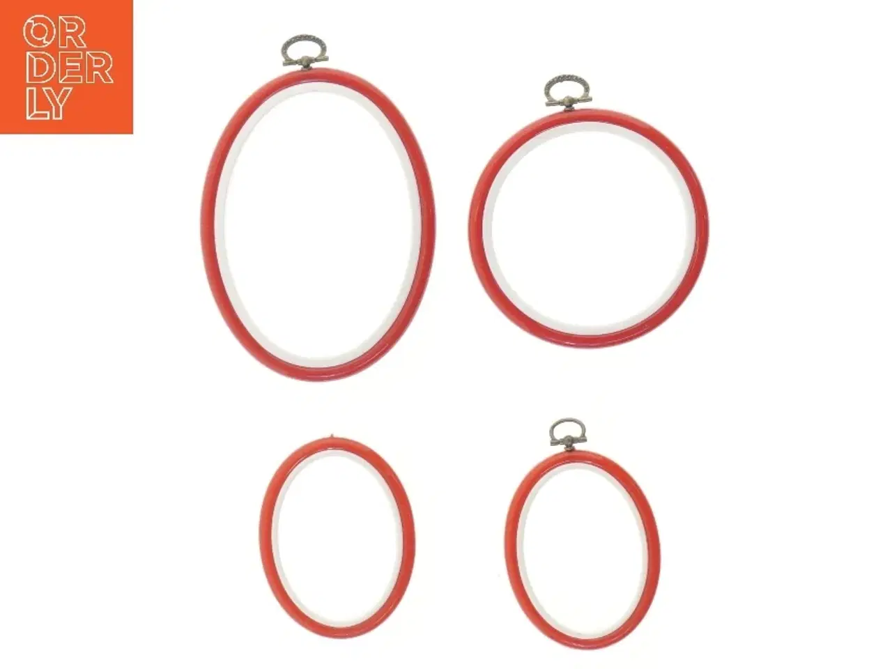 Billede 2 - Ovale broderi rammer (str. 15,5 & 12 & 10 cm)